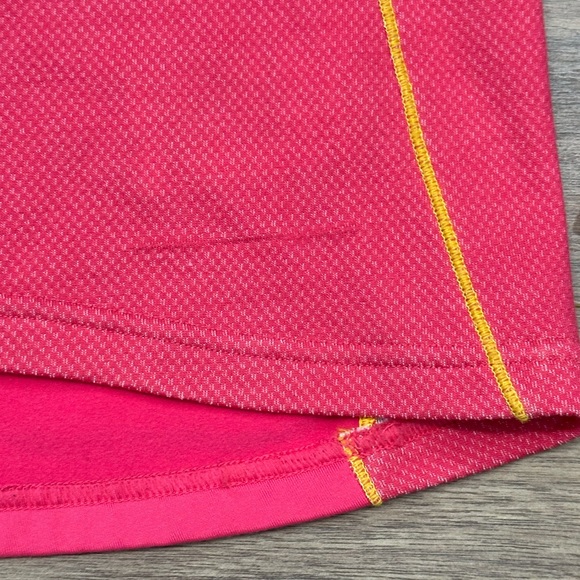 Helly Hanson Training Merino Wool Blend Quarter Zip Pullover Pink/Yellow Medium - Picture 8 of 14
